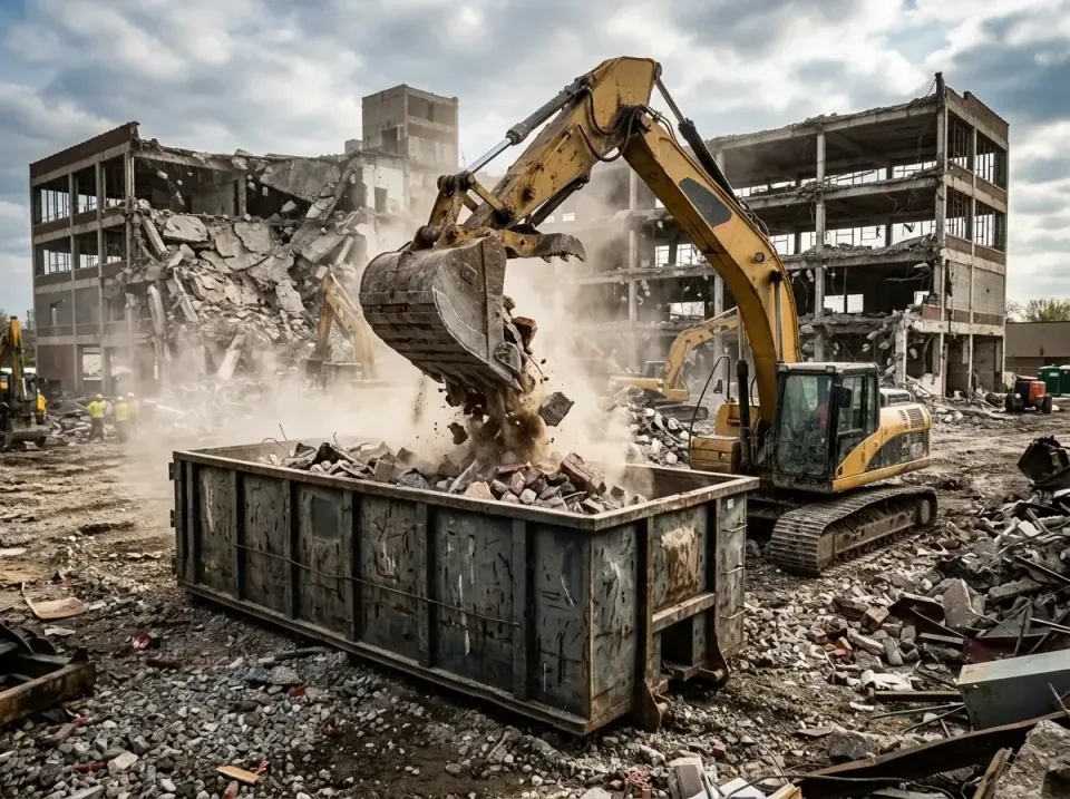 Excavator — Demolition Site