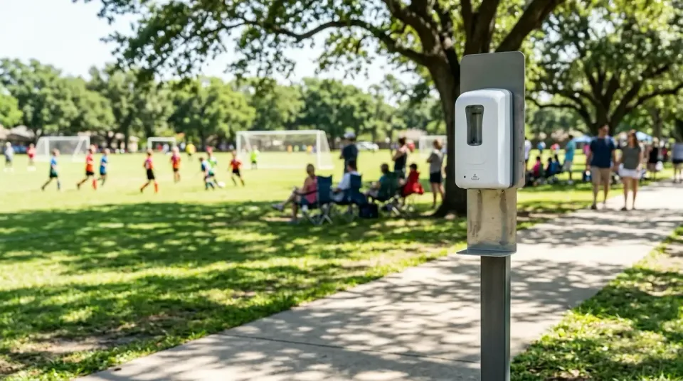 Hand Sanitizer Dispenser — Public Park Hand Sanitizer Dispenser — Public Park