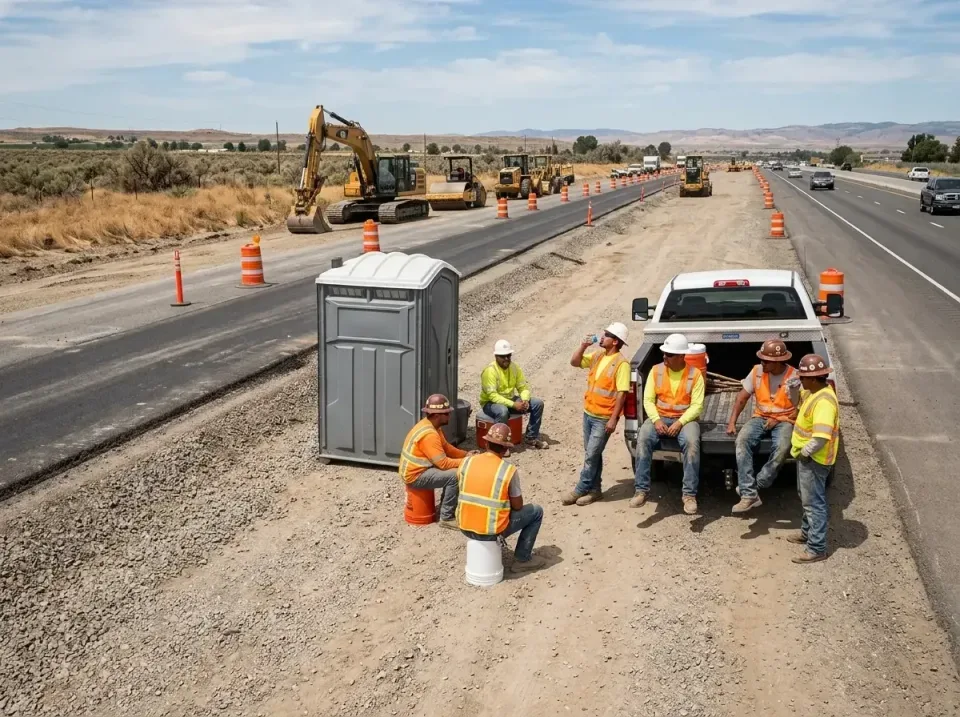 Porta Potty — Highway Construction Porta Potty — Highway Construction