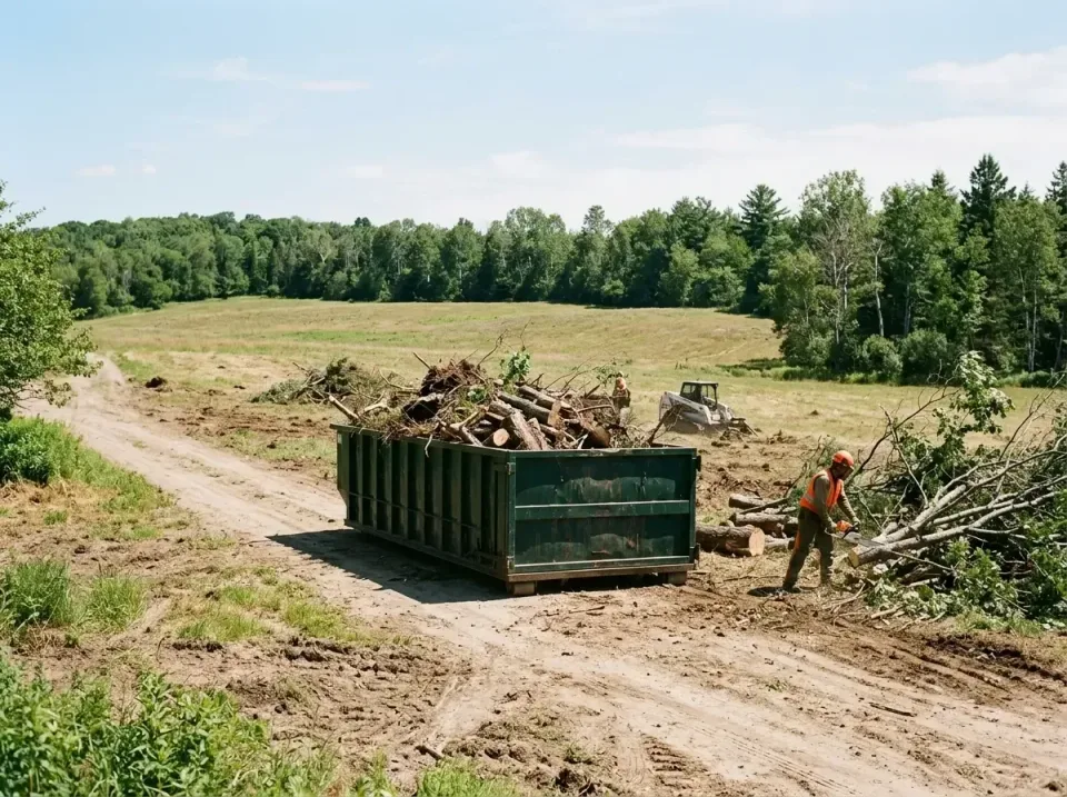 Roll-off Dumpster — Rural Property